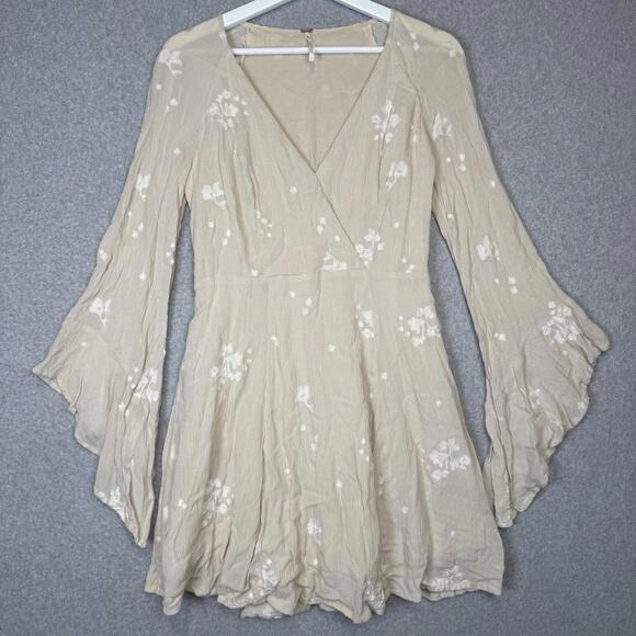 green emerald velvet dress Buy Free People Womens Jasmine Embroidered Boho Casual Dress Beige 6,  Almond, 6 at Amazon.in